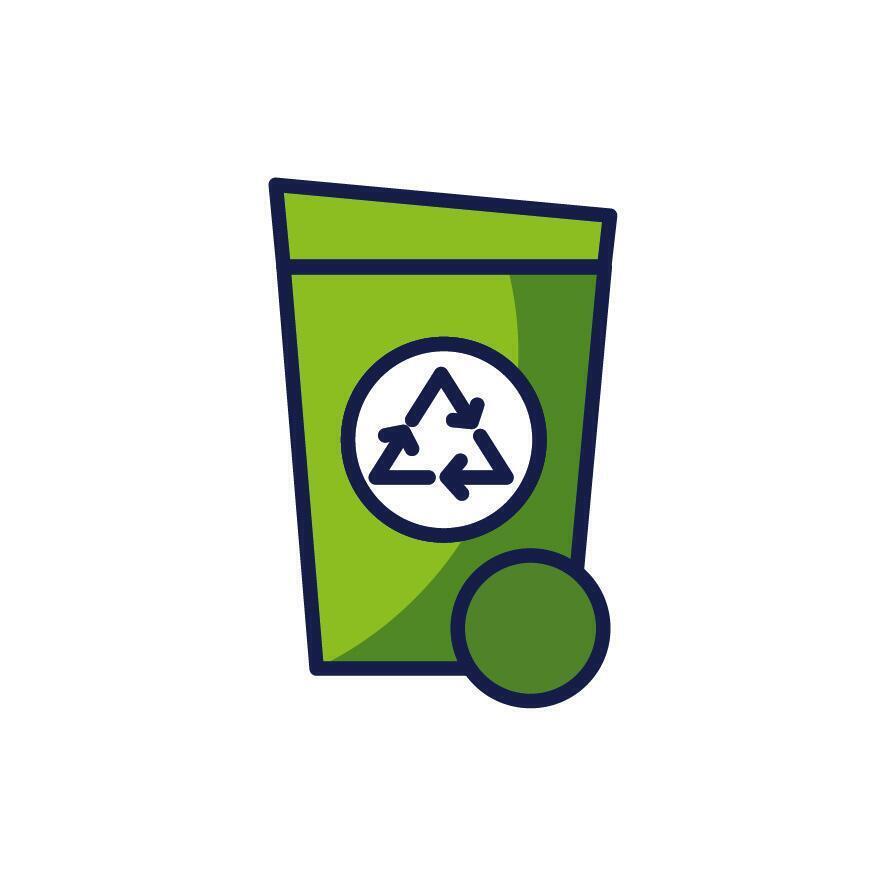 Isolated recycle trash icon vector design