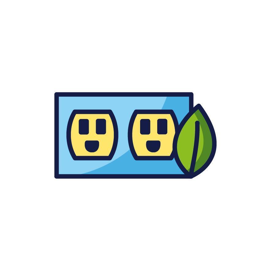 Isolated eco power outlet icon vector design