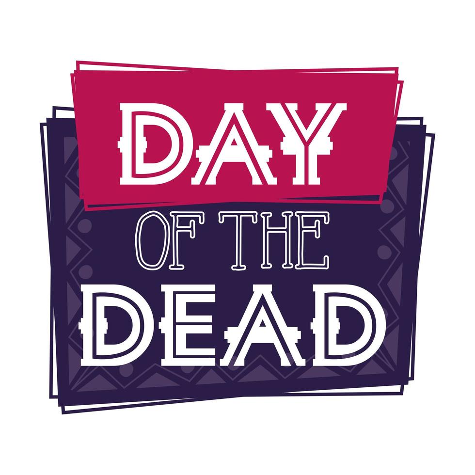 etiqueta de celebración del dia de los muertos vector