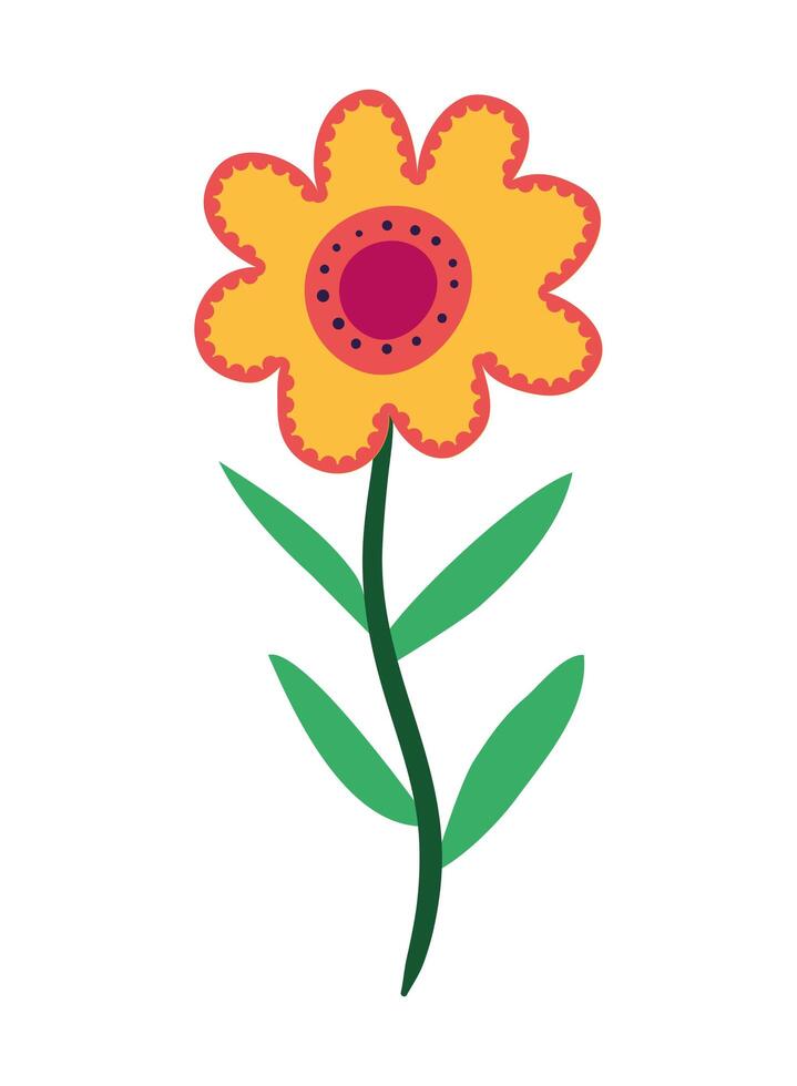 beautiful flower garden isolated icon vector