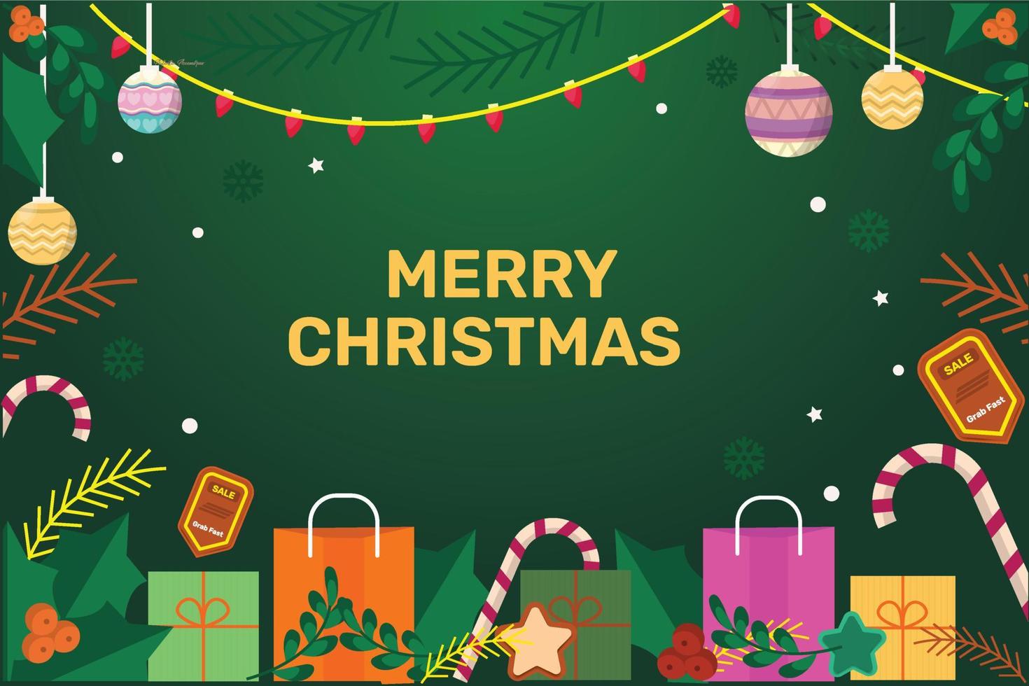 christmas accessories design background vector