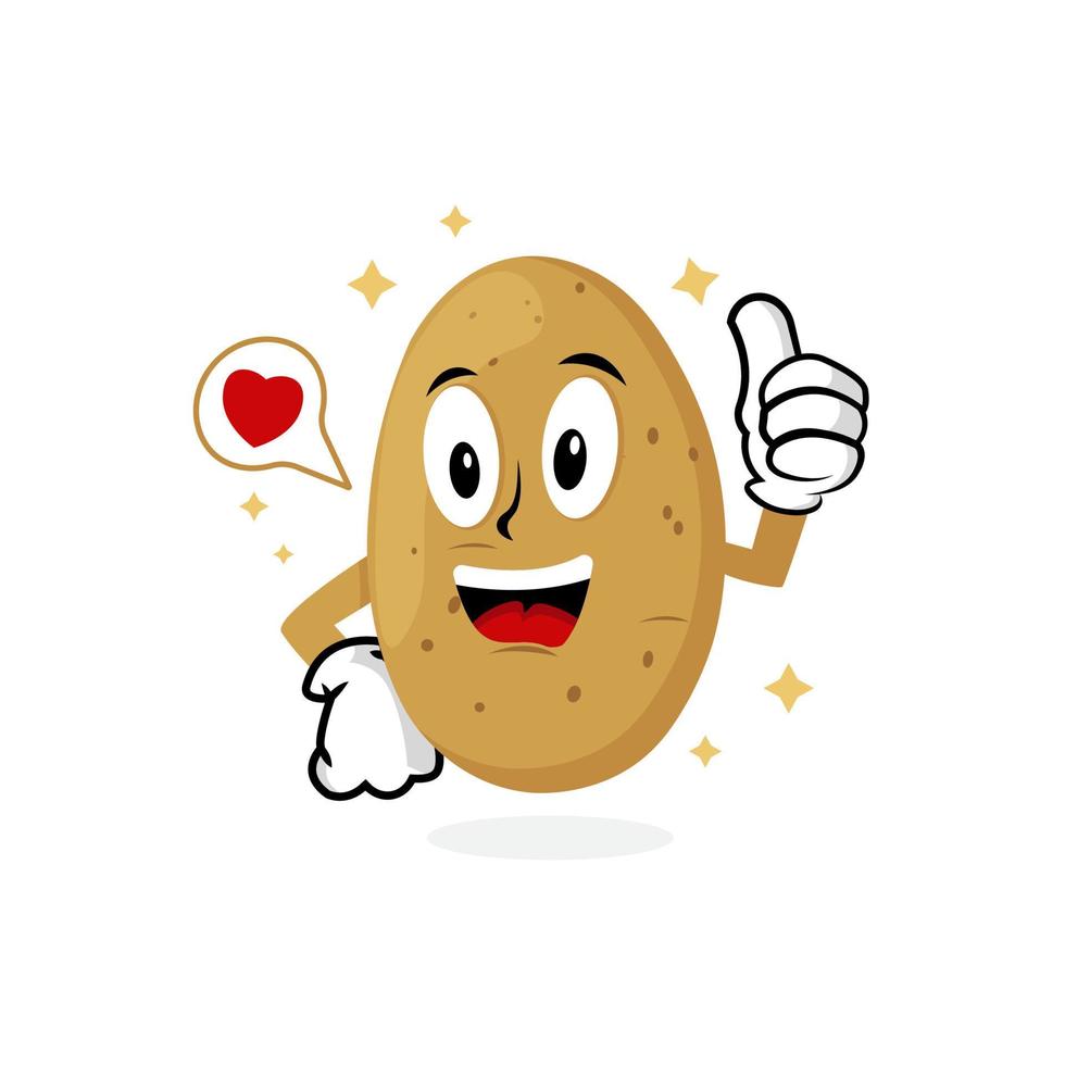 potato cartoon character vector