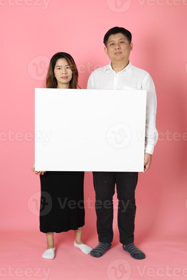 Pink Asian Couple photo