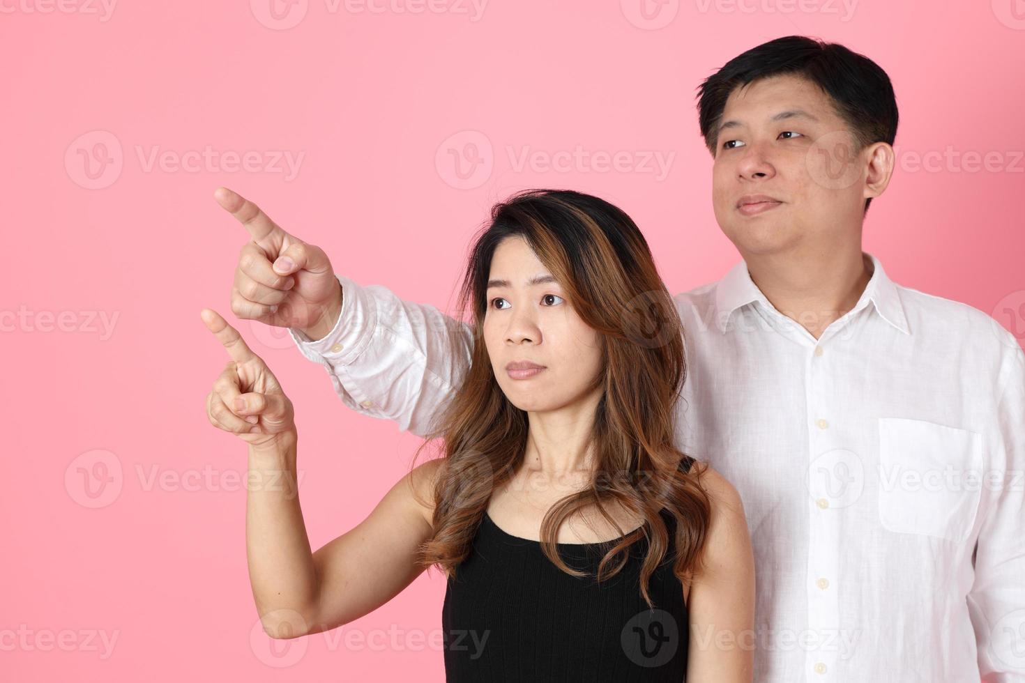 Pink Asian Couple photo