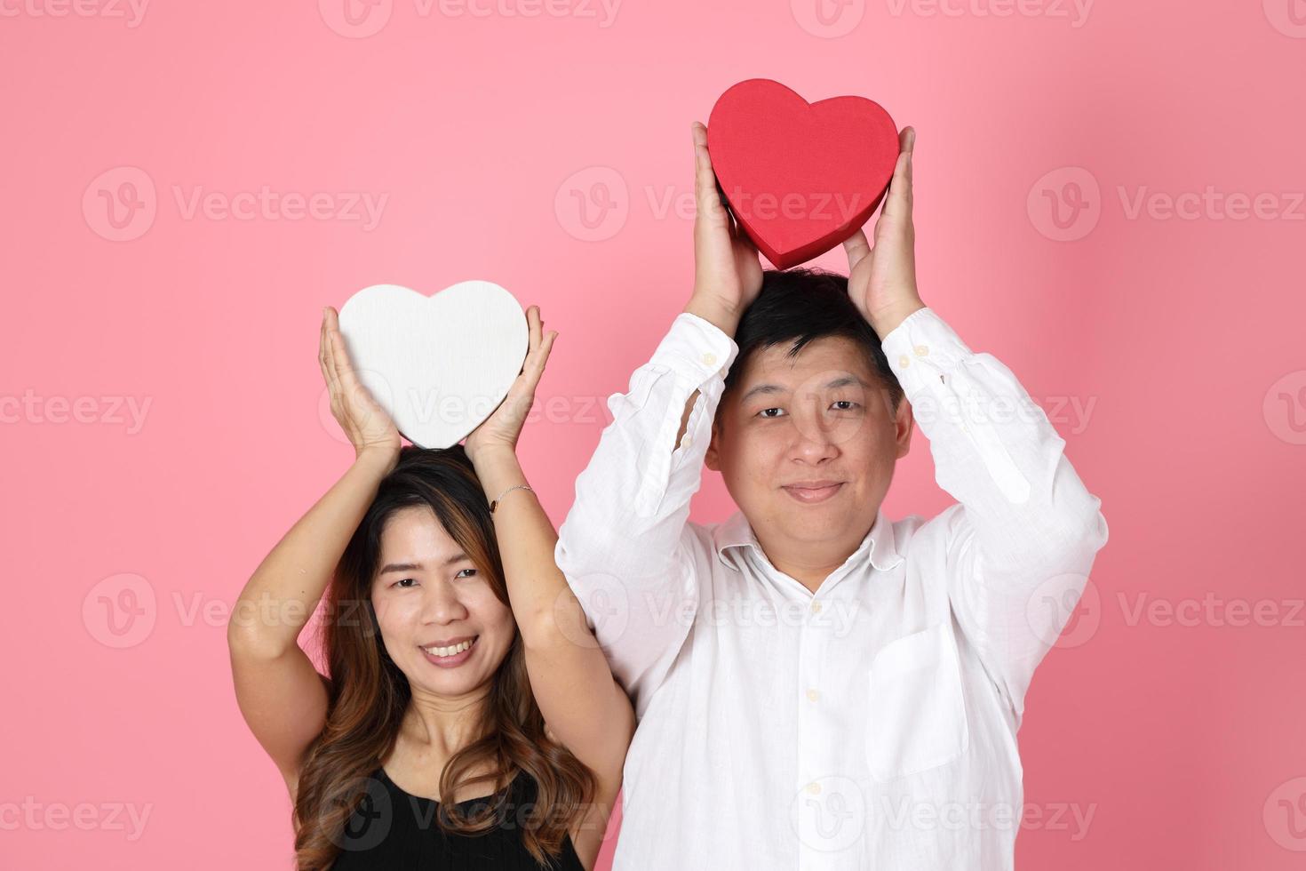 Pink Asian Couple photo