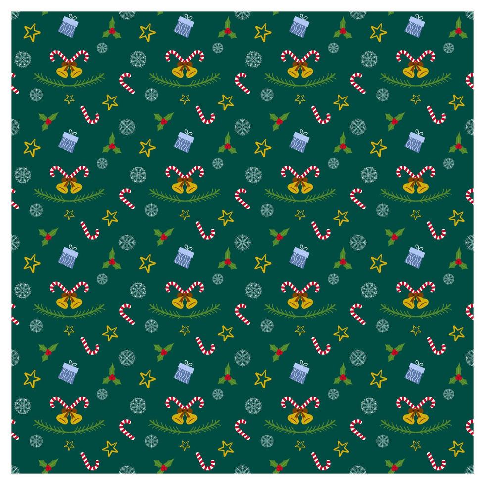 Flat design ornaments seamless pattern for Christmas.. vector
