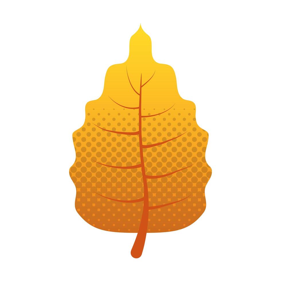 autumn leaf foliage seasonal icon vector