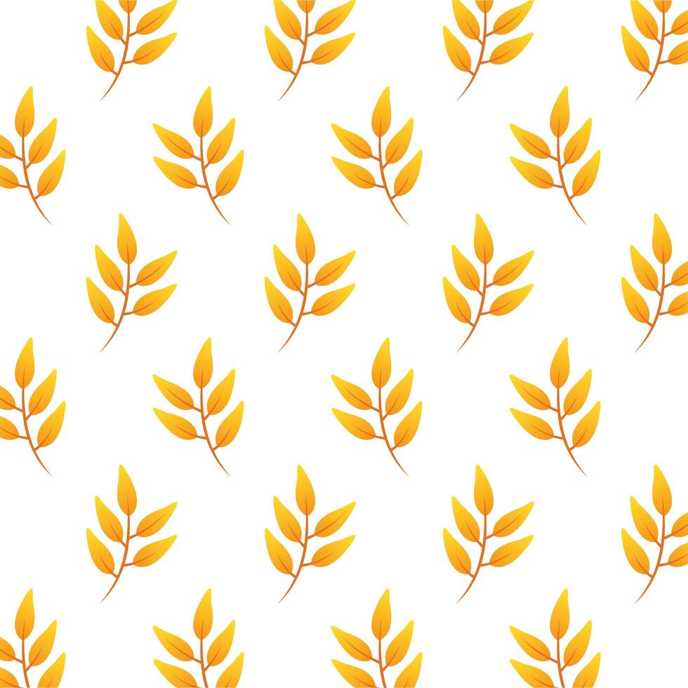 autumn branches with leafs foliage seasonal pattern vector