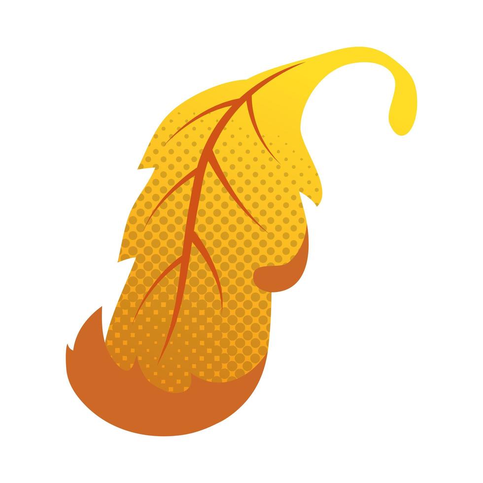 autumn leaf foliage seasonal icon vector