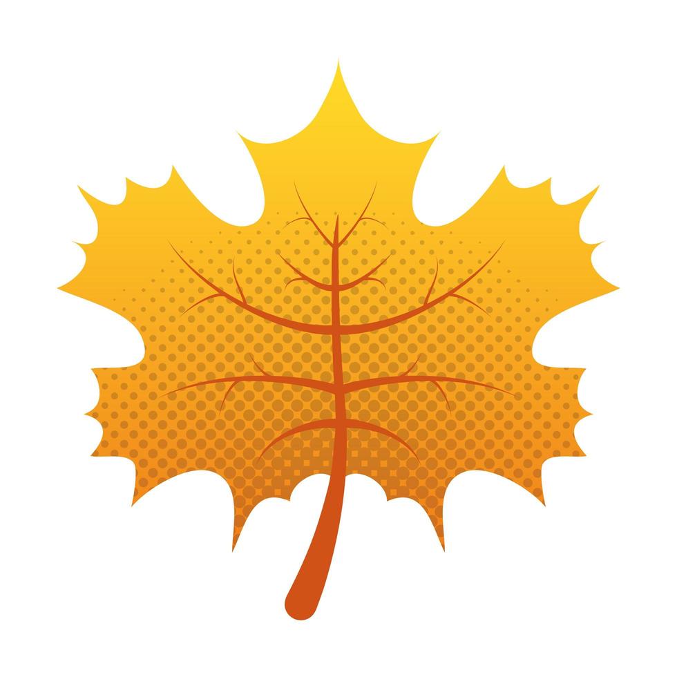 icono de temporada de follaje de hoja de otoño vector