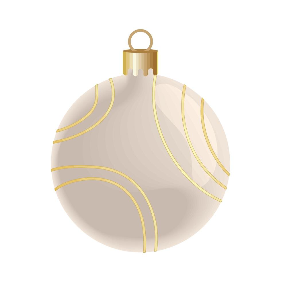 white christmas ball vector