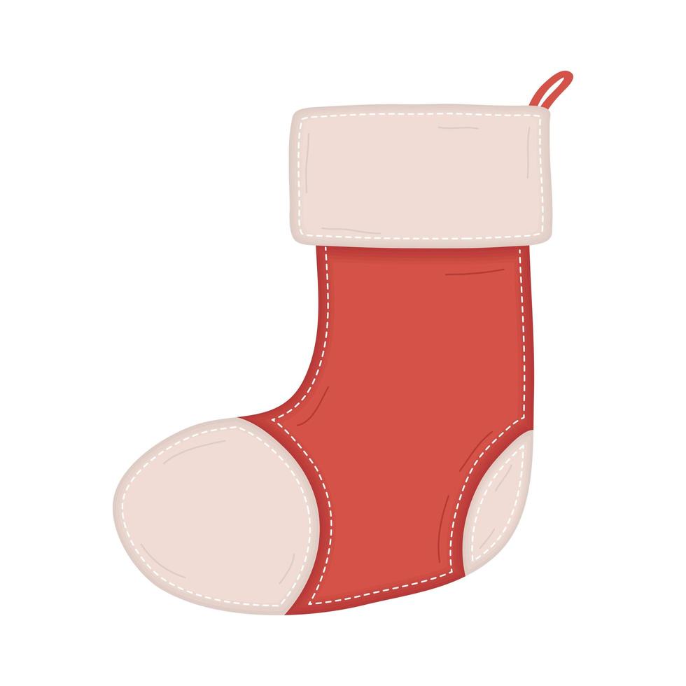 nice red sock vector