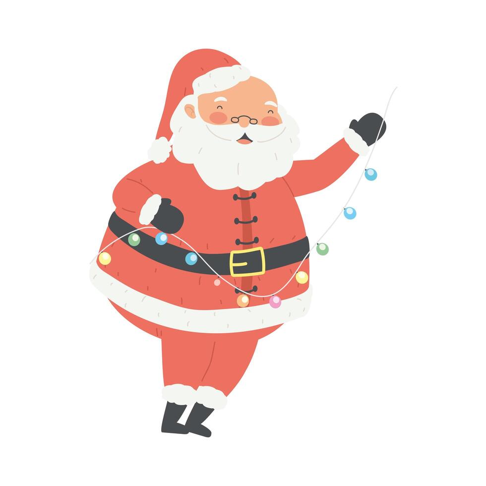 pretty santa icon vector