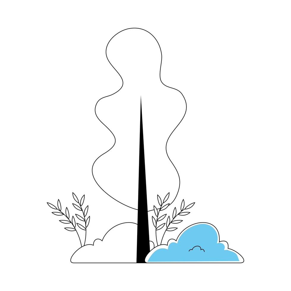 tree plant nature isolated icon vector