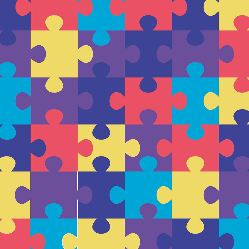 background of puzzle pieces icons vector