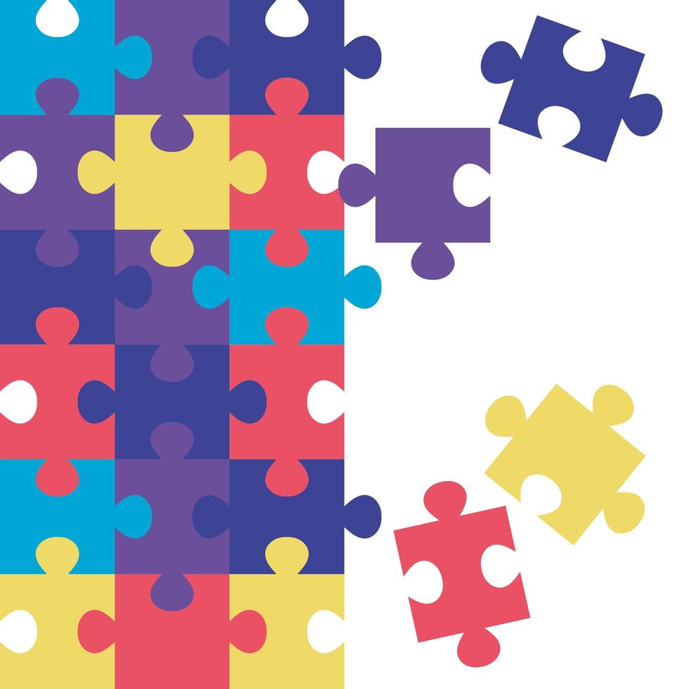 Puzzle pieces set Royalty Free Vector Image - VectorStock