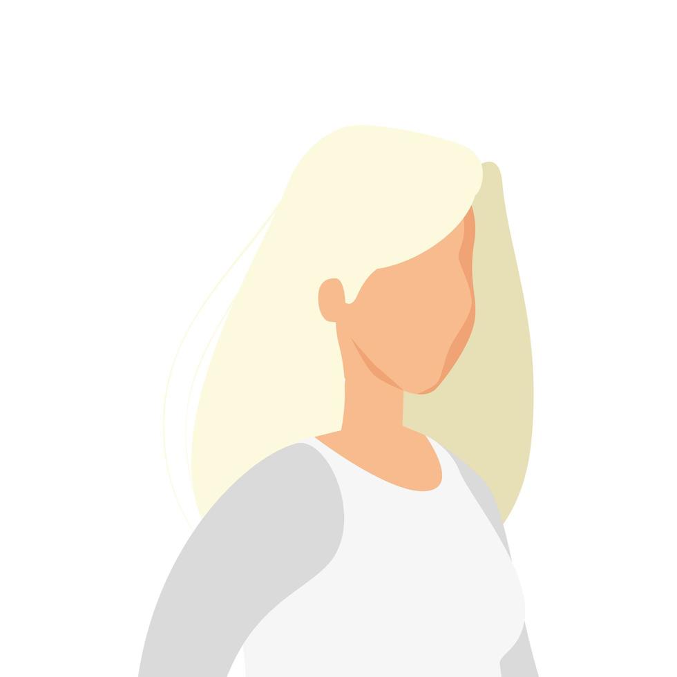 beautiful woman with blonde hair vector