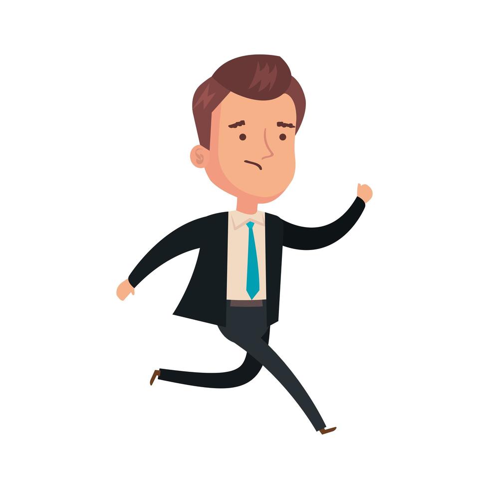 businessman running avatar character icon vector