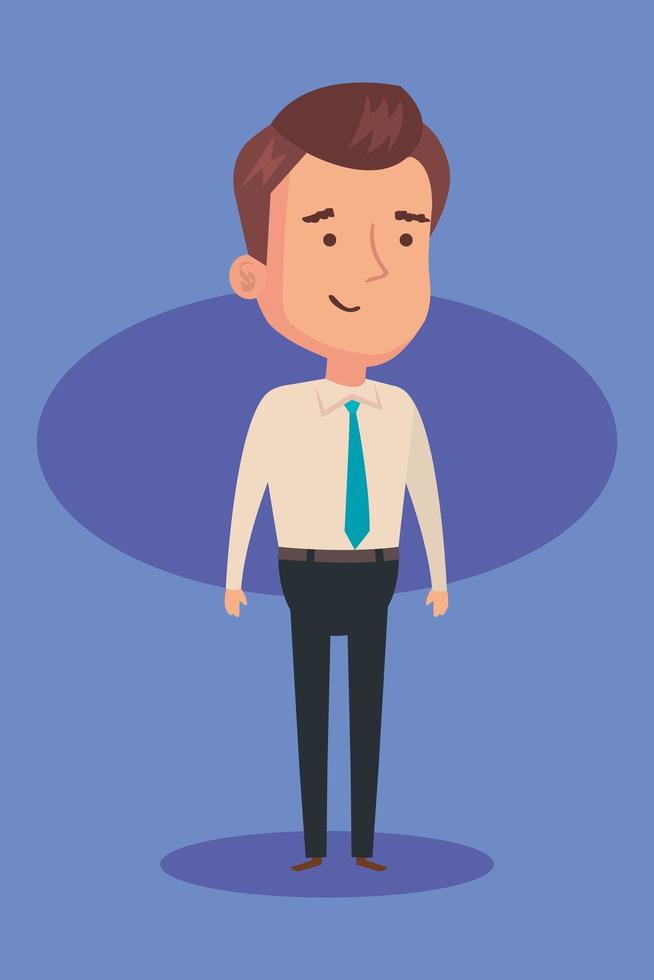 businessman elegant in blue background vector