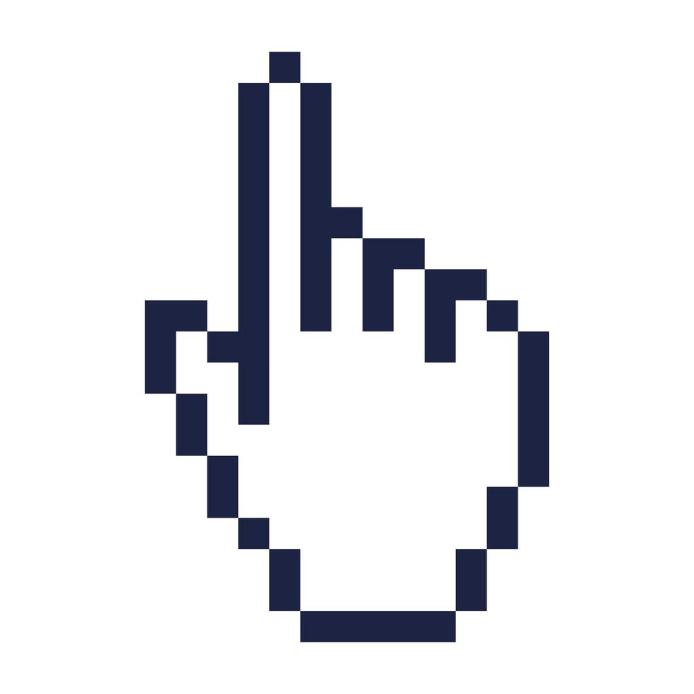 diseño de vector de mano de cursor aislado