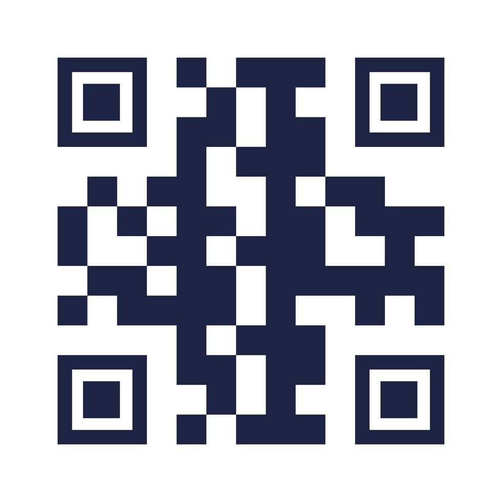 Isolated qr code vector design