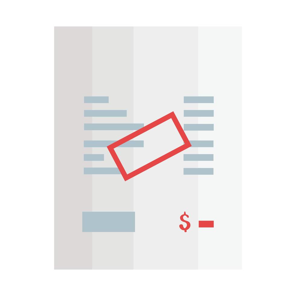 receipt paper voucher isolated icon vector