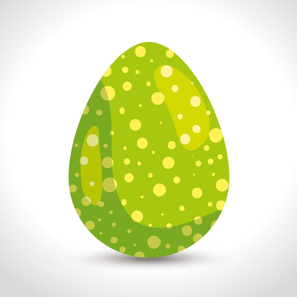 cute egg easter with dots decoration vector