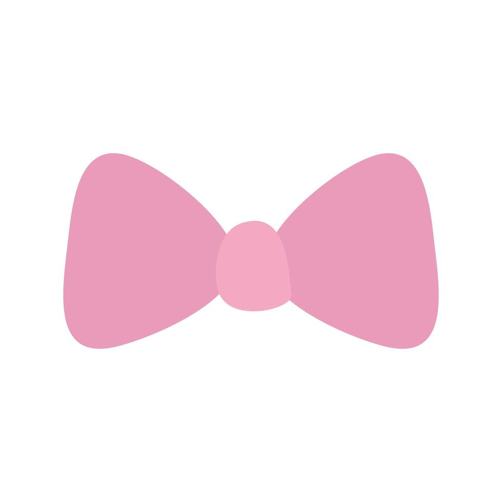 cute bow ribbon decoration icon vector