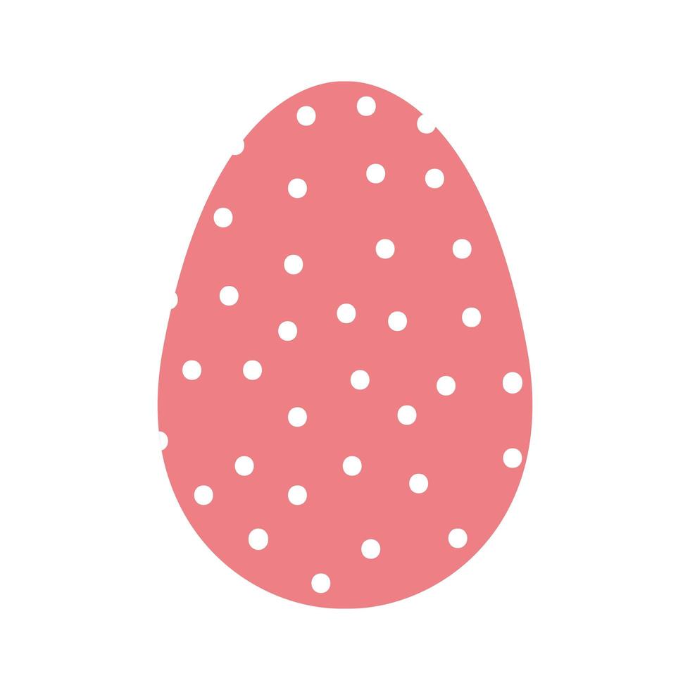 cute egg easter decorated with dots vector