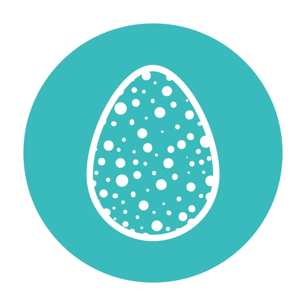 cute egg easter decorated with dots vector