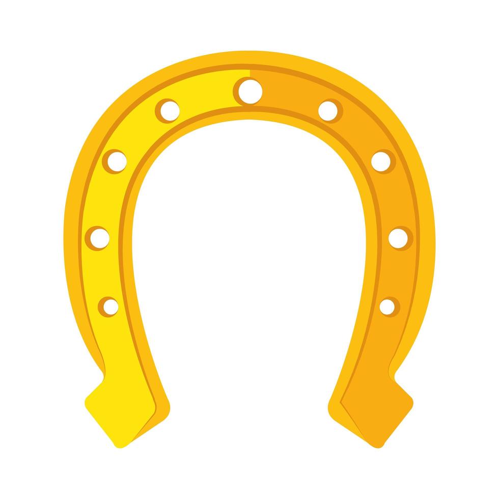 lucky horseshoe traditional isolated icon vector