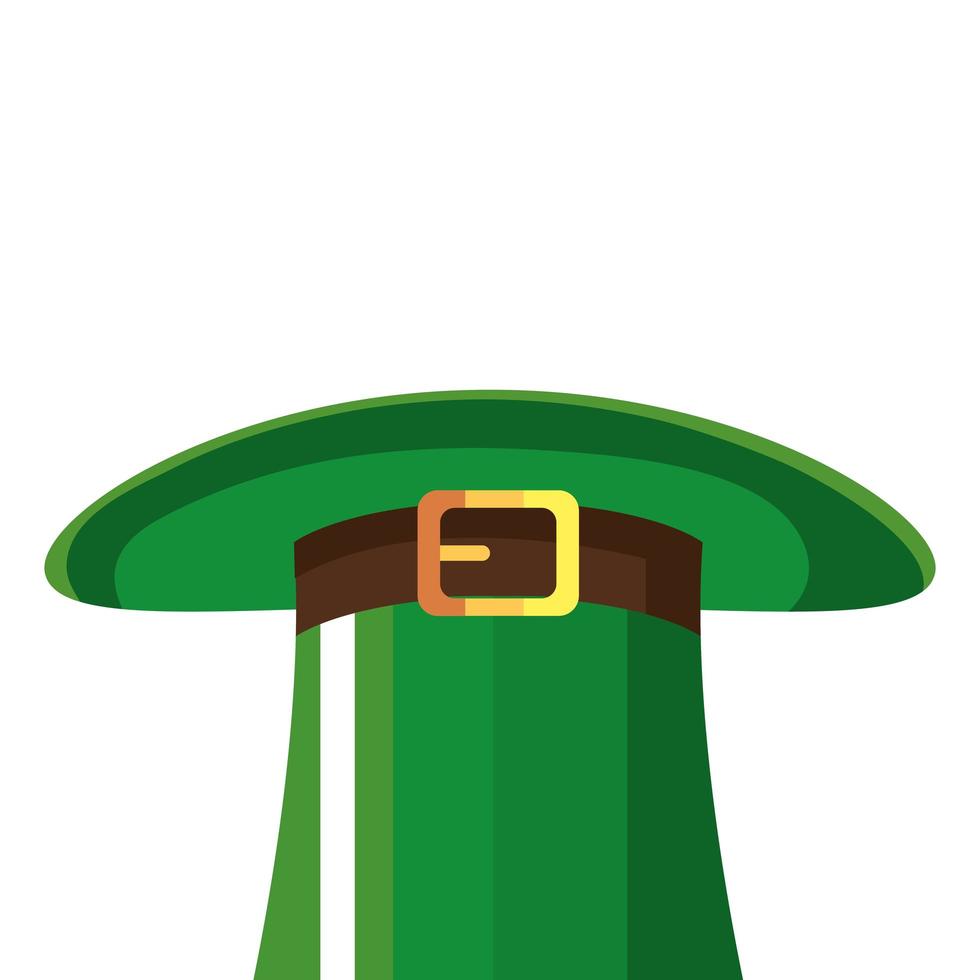 sombrero de copa, duende, aislado, icono vector