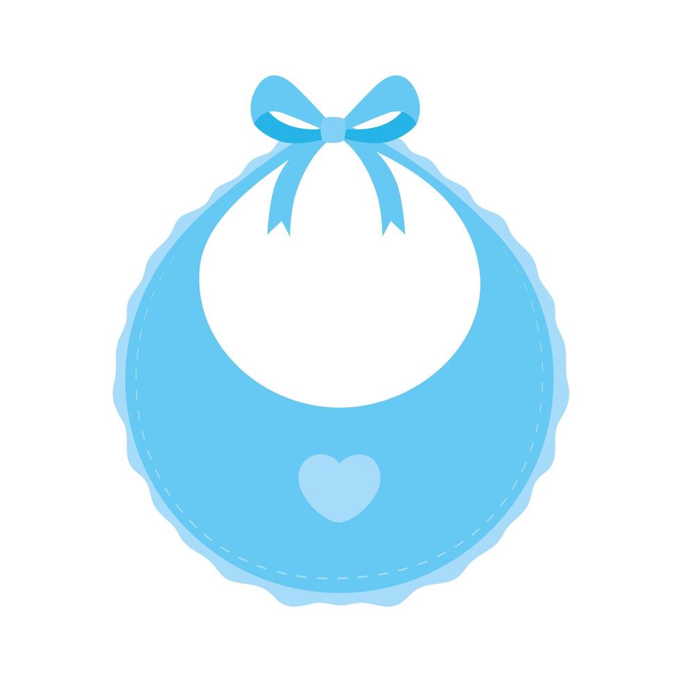 cute baby bib isolated icon vector