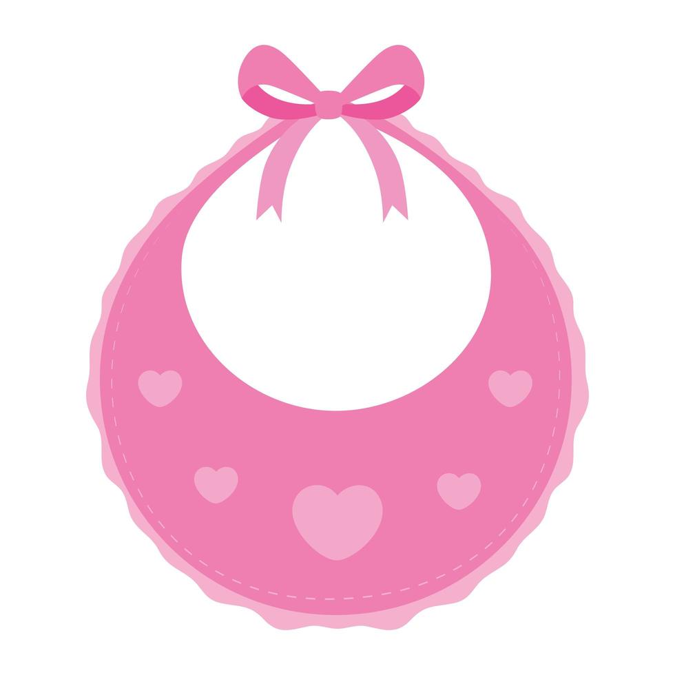 cute baby bib isolated icon vector