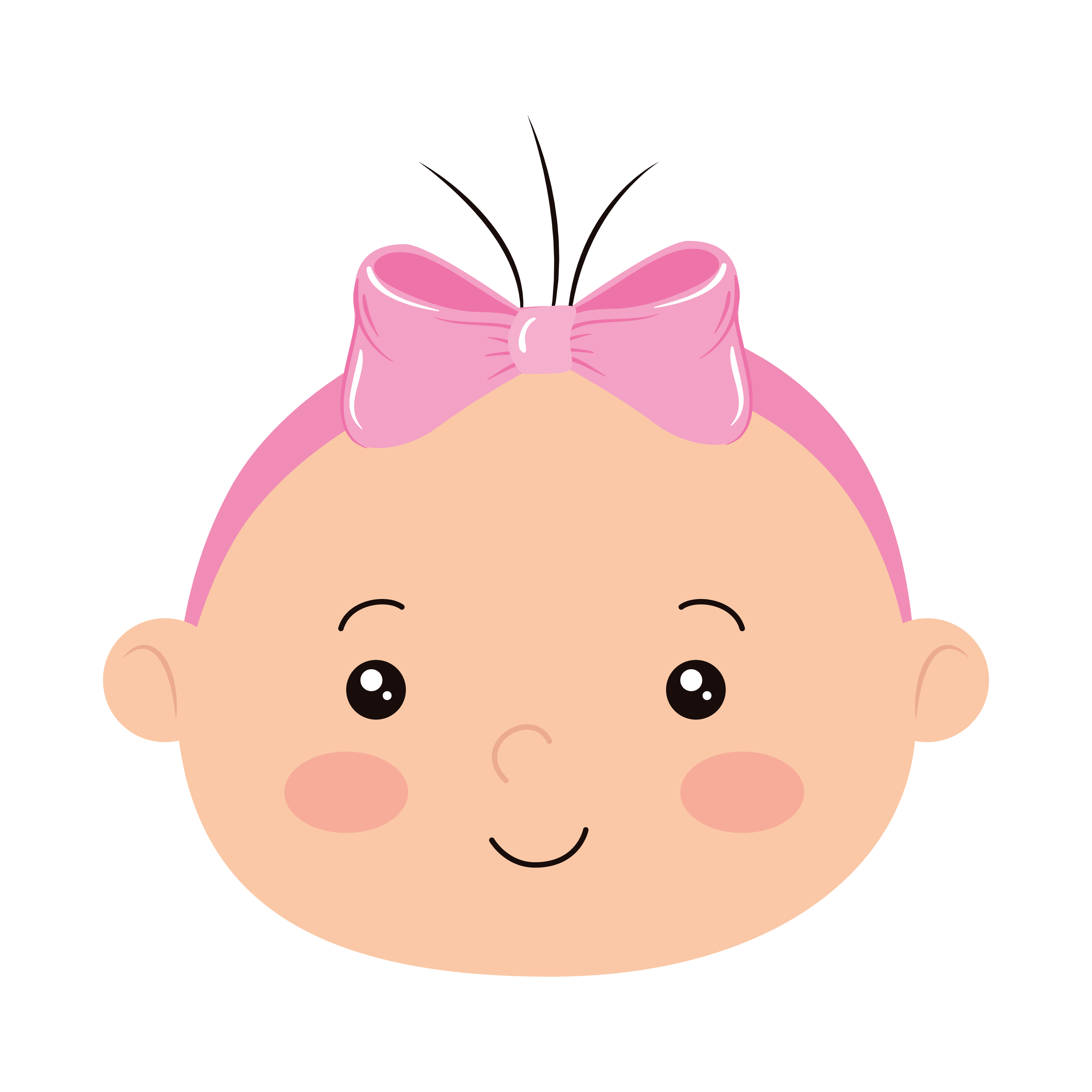 Baby Girl Face Vector Art, Icons, and Graphics for Free Download