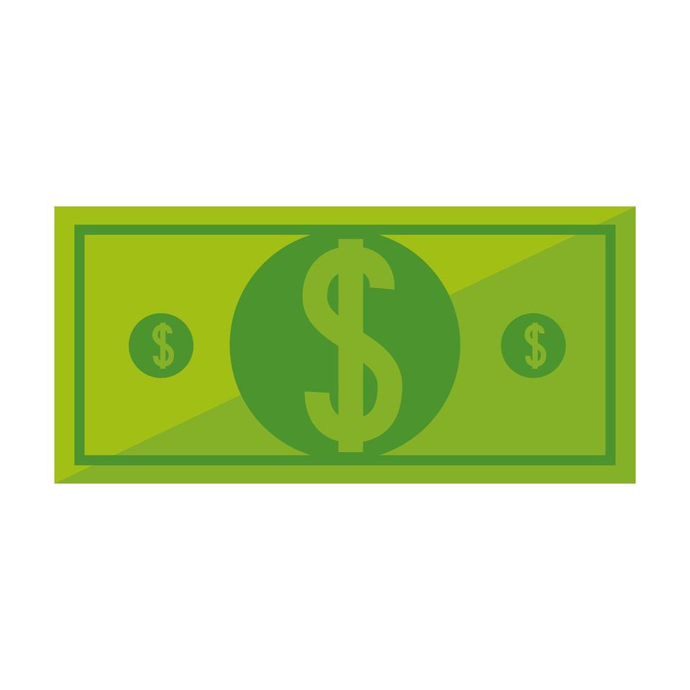 Isolated money bill vector design