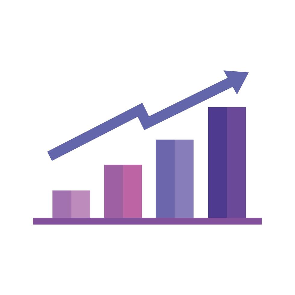 bar chart icon vector