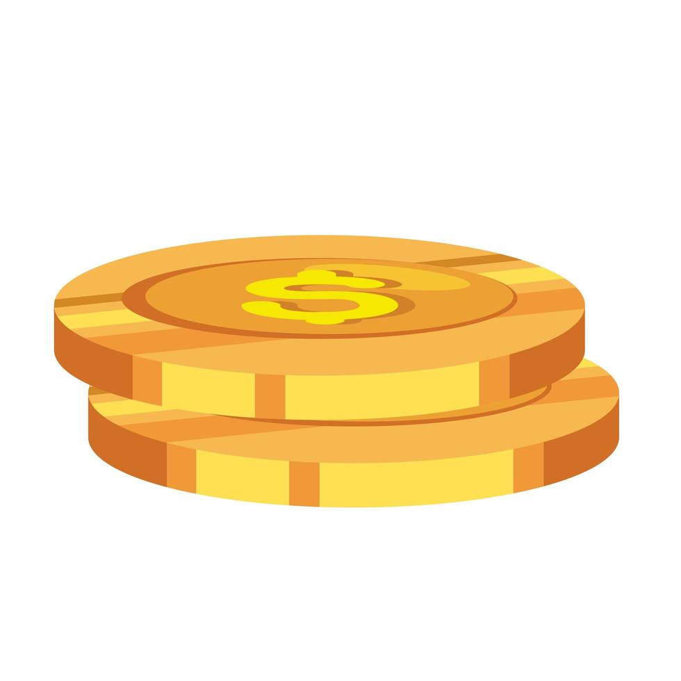 money coins dollar vector