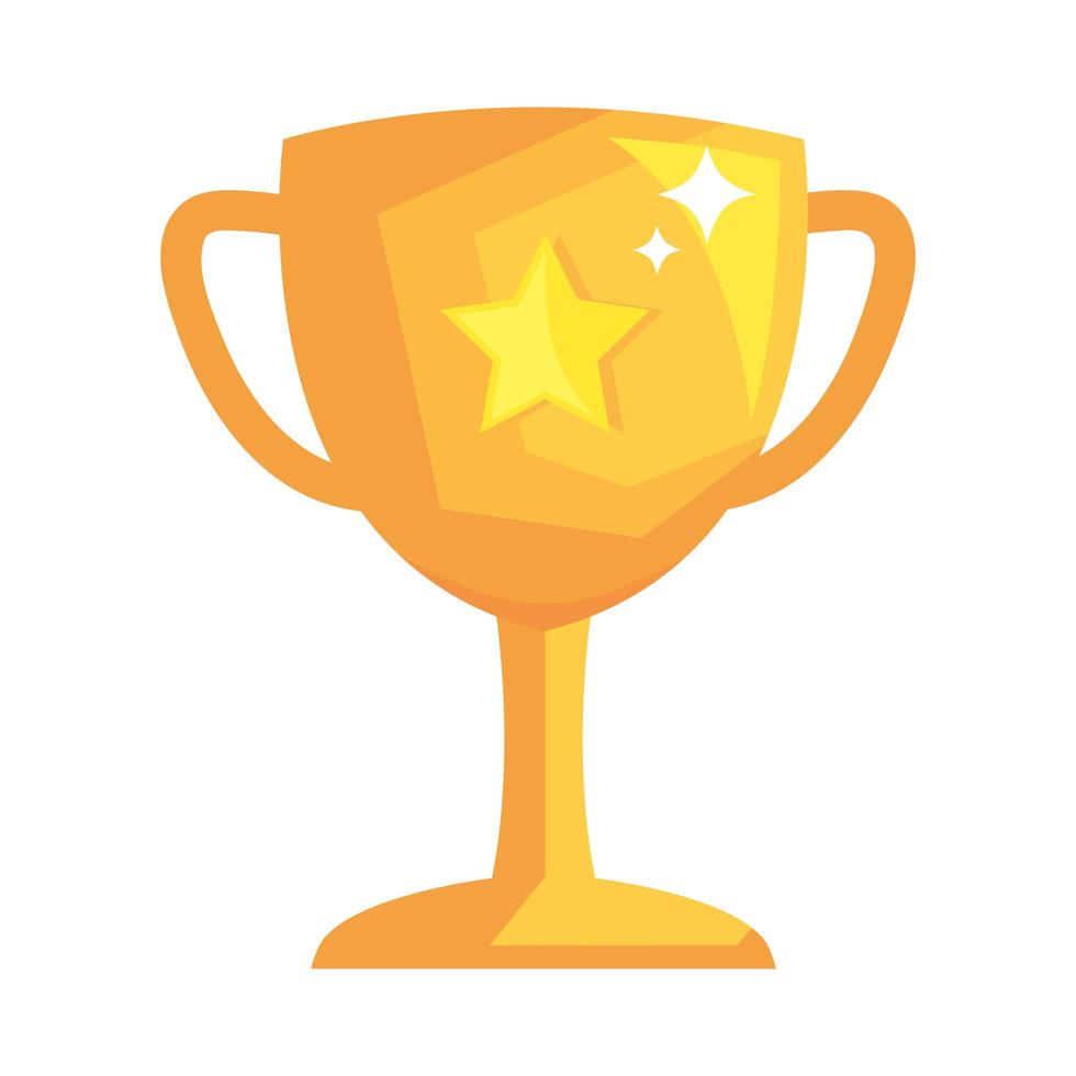 trophy cup with star vector