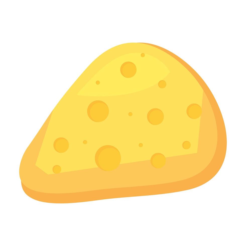 delicioso trozo de queso vector