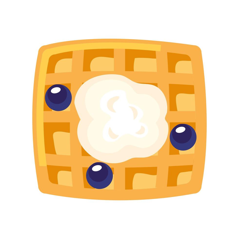 waffle and cream vector