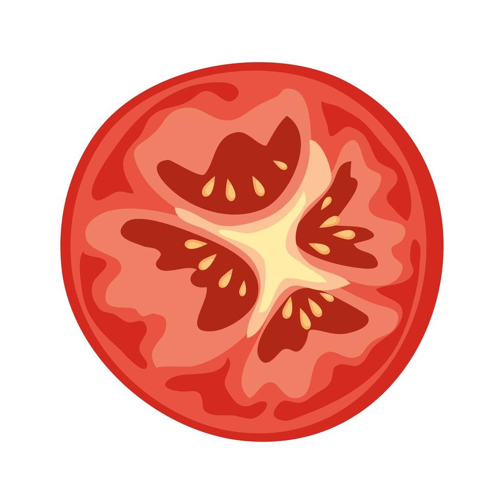 rodaja de tomate fresco vector