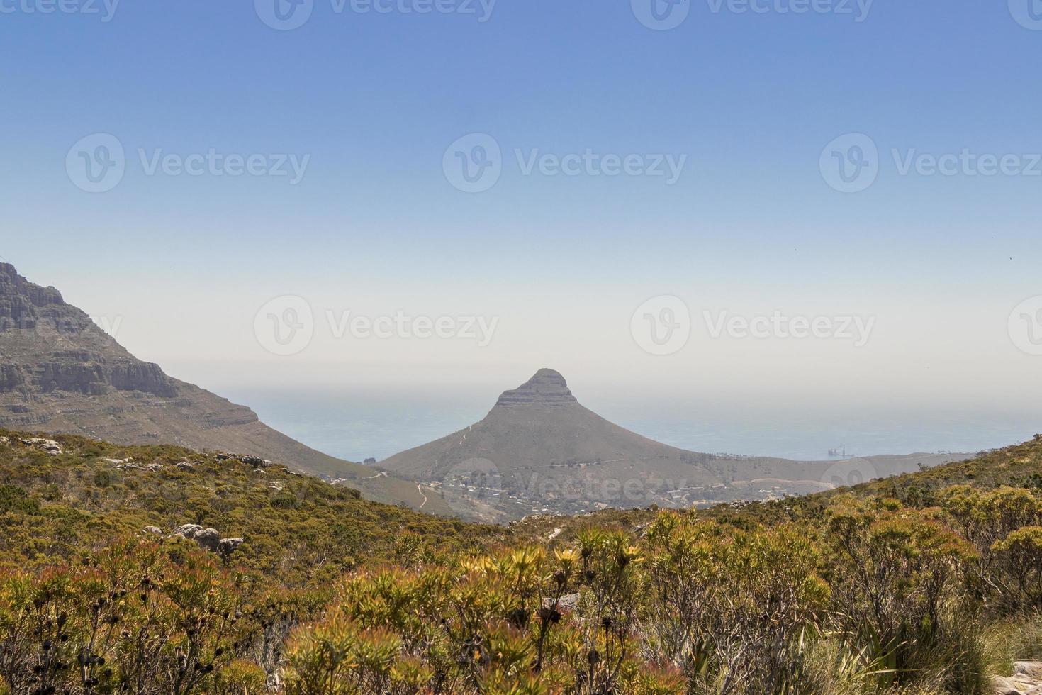 vista panorámica de toda la costa de Ciudad del Cabo. foto