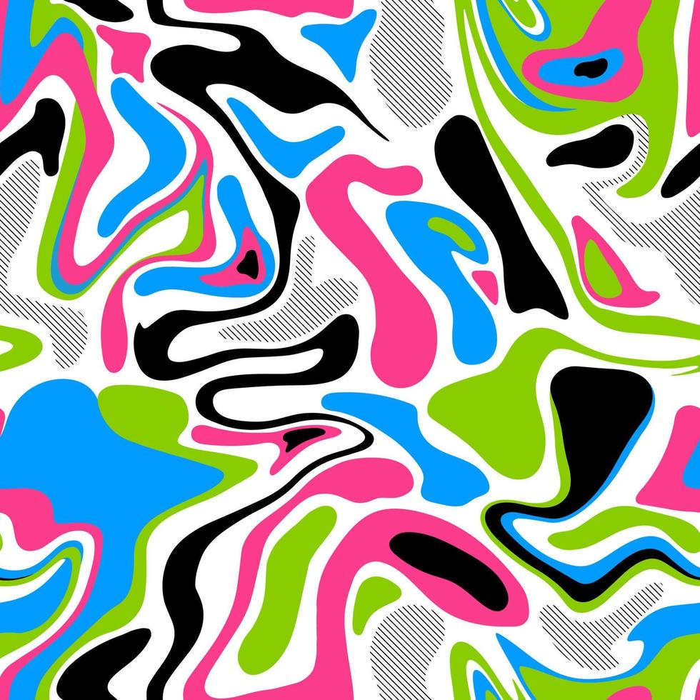 Abstract colourful seamless background, liquid pattern. vector