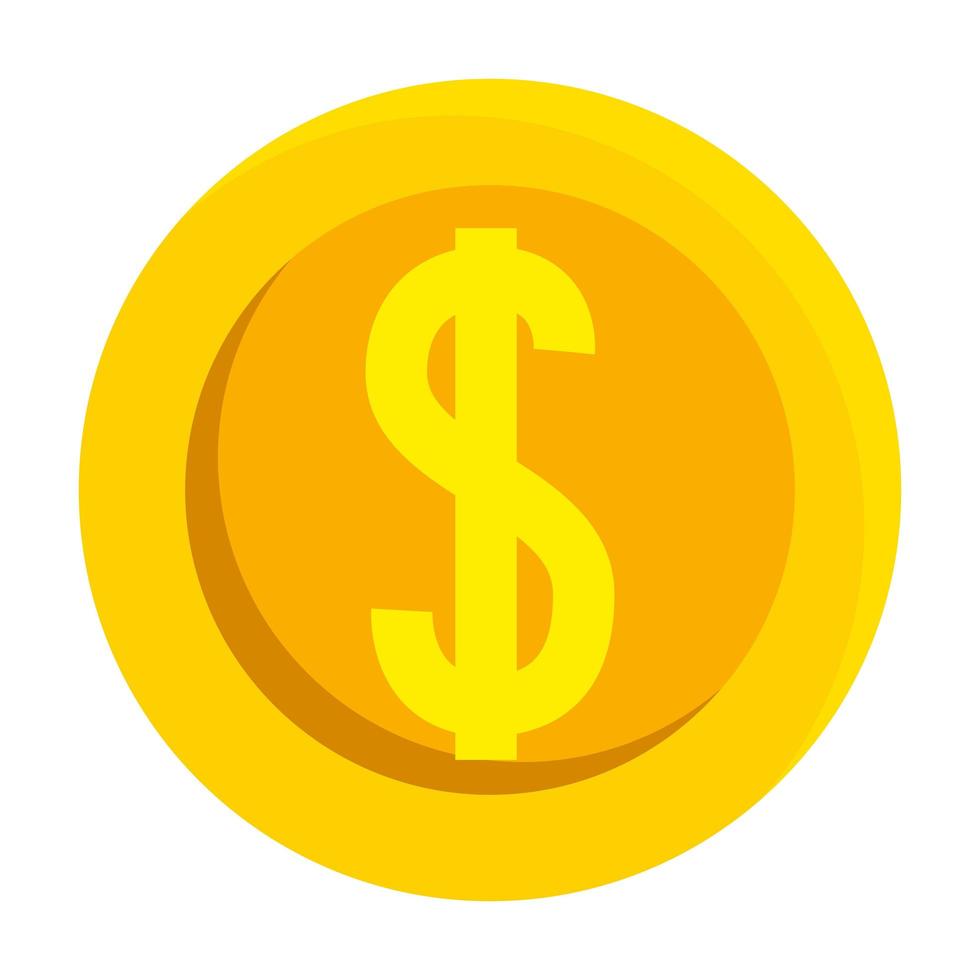 Isolated money coin vector design