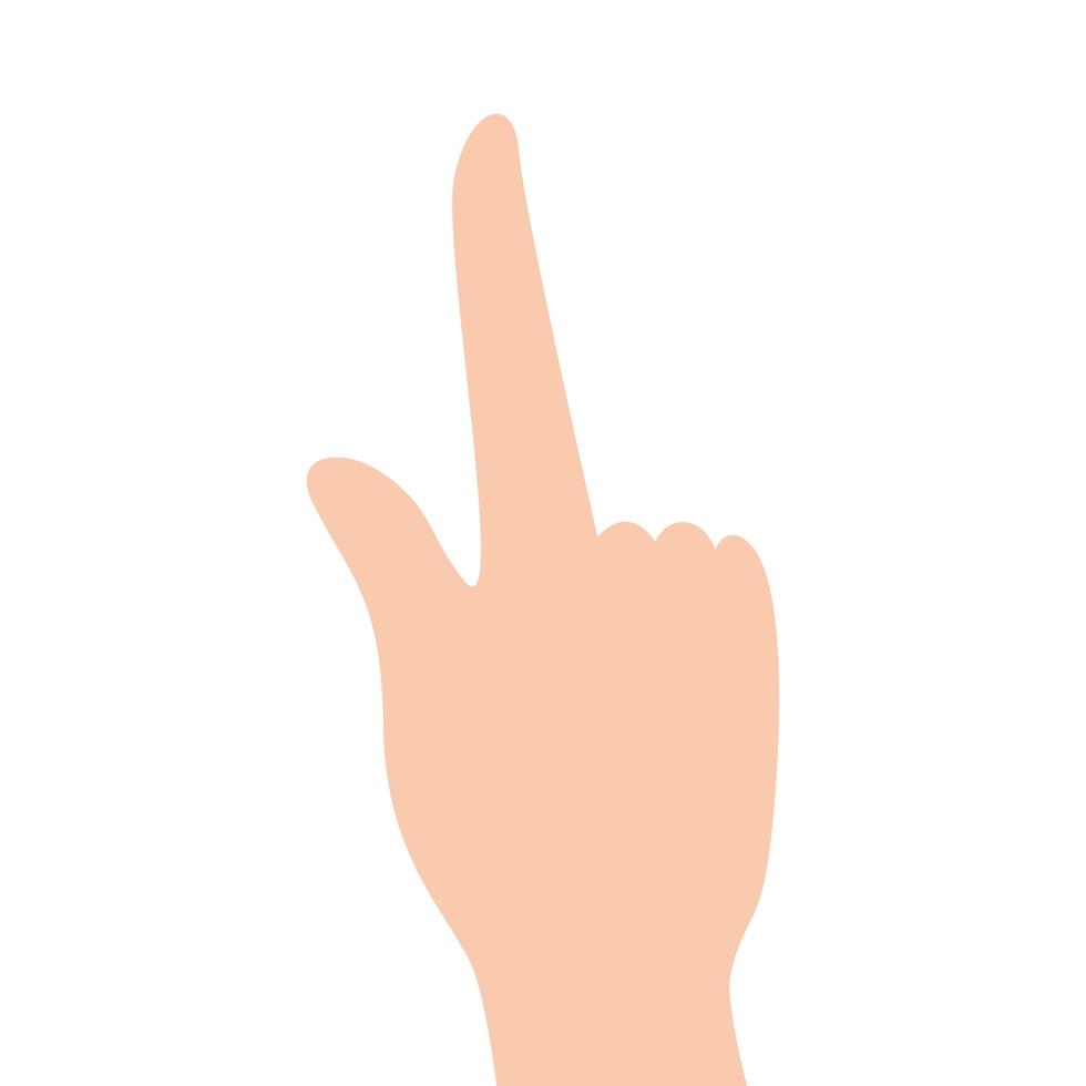 Isolated sign with hand vector design