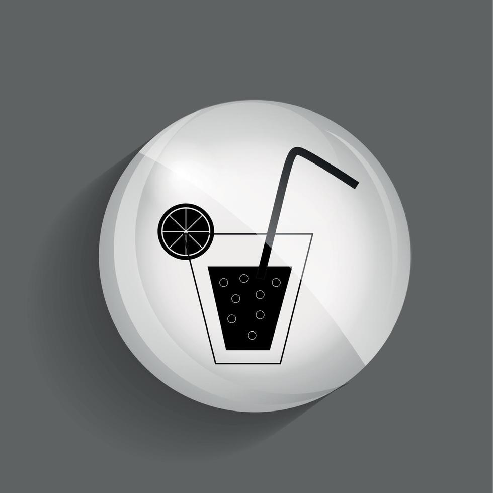 beber icono brillante ilustración vectorial vector