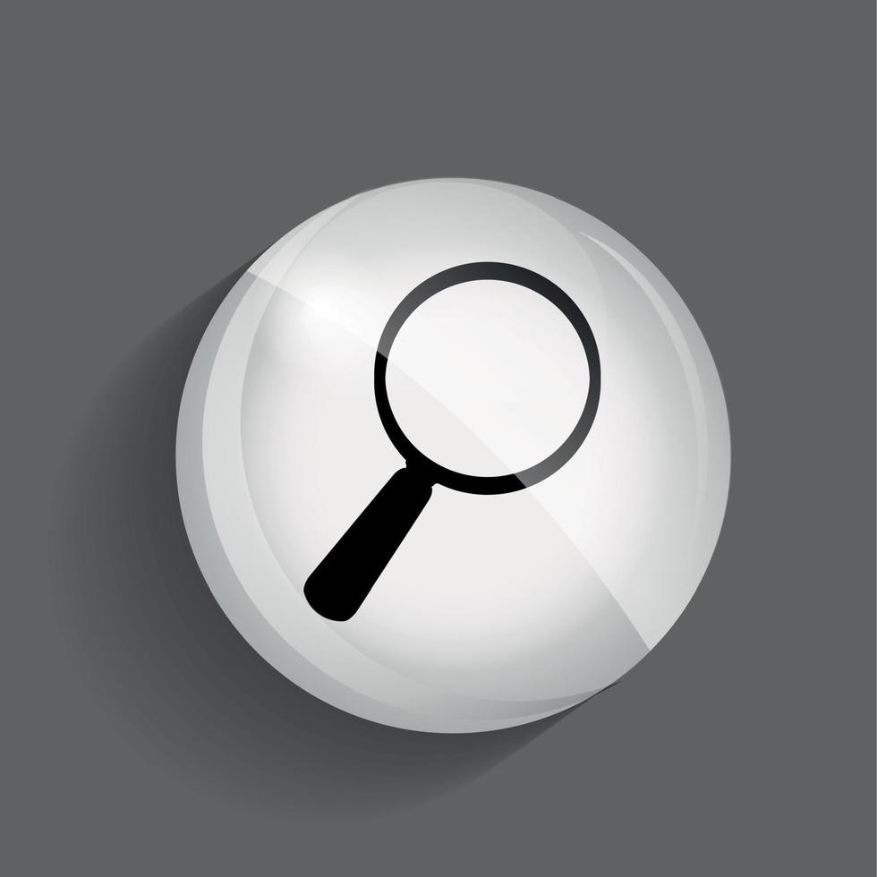 Search  Glossy Icon Vector Illustration