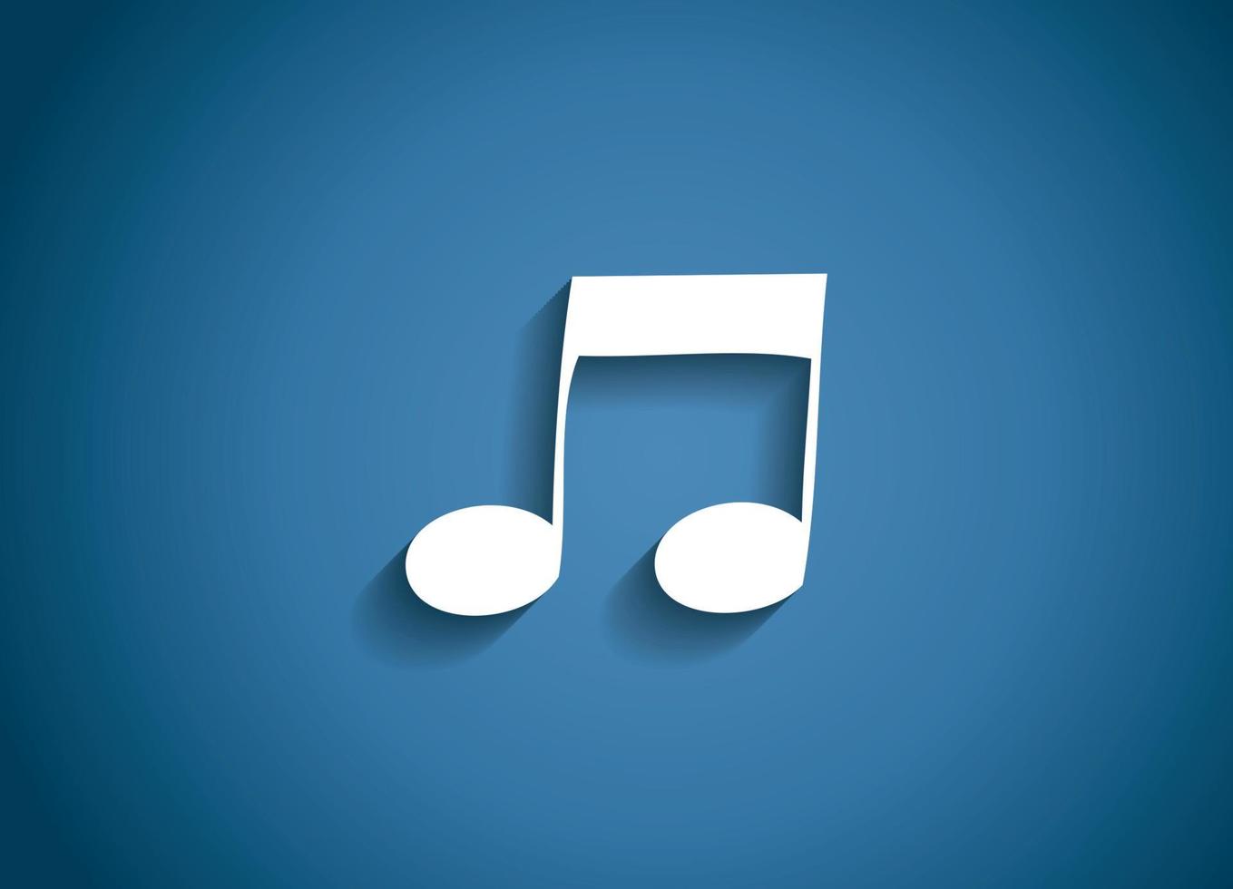 Music Glossy Icon Vector Illustration