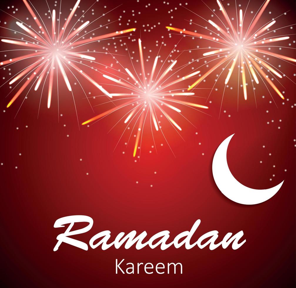 Moon Background for Muslim Community Festival Vector Illustratio